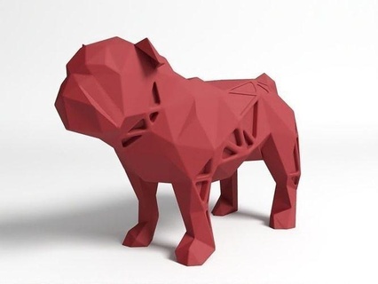 çokgen bulldog hayvan hayvanlar köpek Boğa Evcil Hayvan düşük poli fdm sla dlp Yazdır yazıcı 3dprint yazdırılabilir minyatür oyuncak oyuncaklar Sanat heykeller 3d print model - Mito3D