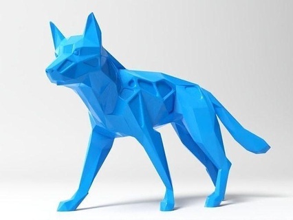 çokgen Almanca çoban köpek hayvan hayvanlar gog Şirin vahşi Evcil Hayvan Çiftlik düşük poli fdm sla dlp yazıcı minyatür oyuncak oyuncaklar Sanat heykeller 3d print model - Mito3D