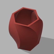 polygone vase moderne 3dprinting fdm fusion360 texture art 3d print model - Mito3D