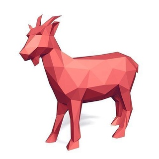 çokgen keçi heykel hayvan karikatür Sanat stil heykelcik tasarım düşük poli Yazdır geometrik Çiftlik koyun Veri deposu Kuzu heykeller 3d print model - Mito3D