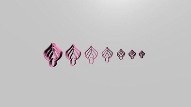 polymer clay cutters fashion earrings 3d print model - Mito3D