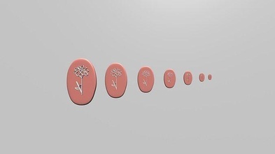 polimer kil kesiciler çiçekler moda küpe kesici kurabiye güzellik 3d print model - Mito3D