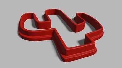 polimerik kil cutter kaktüs kesici tasarım moda 3d print model - Mito3D