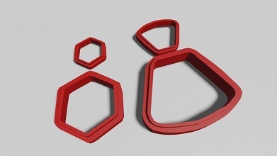 polimerik kil cutter küpe tasarım illüstrasyon kesici moda 3d print model - Mito3D