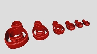 polimerik kil cutter küpe kesici kesiciler moda 3d print model - Mito3D