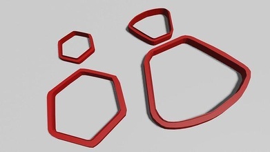 polimerico argilla cutter orecchini taglierina moda 3d print model - Mito3D