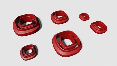 polymère argile cutters ensemble coupeur coupeurs mode boucles d'oreilles 3d print model - Mito3D