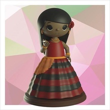 coda rondine figurina of ragazza in vestito religioso immagine arredamento religione arte candomble umbanda orixa orisa deco casa 3d print model - Mito3D