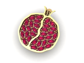 pomegranate necklaces jewelry neclaces jewellery jewel diamond pendant fashion design silver stone gold nar kolye 3d print model - Mito3D