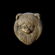 Pommersche Kopf Schmuck Pommern Welpen forjewelry Skulptur Tier säugetier readyforprint - Anhänger 3d print model - Mito3D
