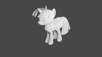 poney 3d impression modèle dessin animé personnage jouet mignonne Jeux jouets 3d print model - Mito3D