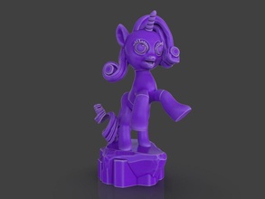 my pony unicorn rarity mylittlepony toy girls sculpture figurine statue horse figure games toys 3dprint mythical horn fantasy fictional creature fanart game 3d print model - Mito3D