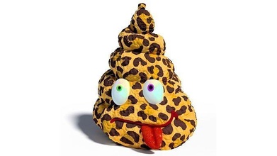 poop smile leopard texture toy table statuette figurine shit games toys 3d print model - Mito3D