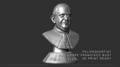 papa francis baba francisco papafrancisco katolik katolizm din hıristiyan kutsal kilise tanrı rahip katedral i̇sa kutsal kitap şapel vatikano sanat heykeller 3d print model - Mito3D