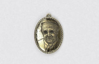 papa francis kolye iii baba francesco ciondolo din altın gümüş takı 3d print model - Mito3D