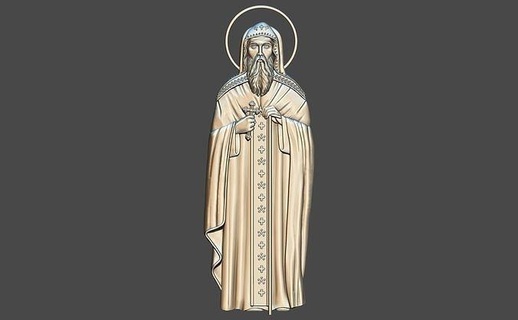pope shenouda 3d relief model cnc printing art sculptures statue design print gold jewelry sculpture printable jewellery silver character decoration 3d print model - Mito3D