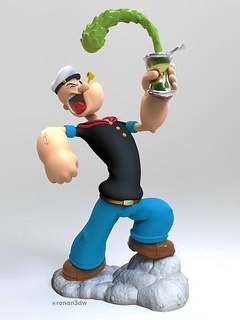 popeye popeye collectibles animation art fanart sculpting zbrush childhood sideshow paramount cartoon character sculptures animation character cartoon character character animation character cartoon  3d print model - Mito3D