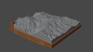 popomanaseu Berg Landschaft Vulkan Terrain Umgebung Natur Photogrammetrie Elevation Wissenschaft 3d print model - Mito3D