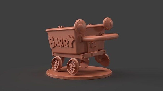 papoula brincar Barry carrinho ventilador brinquedo troféu jogos personagem Horror fofa qualidade jogador deco brinquedos 3d print model - Mito3D