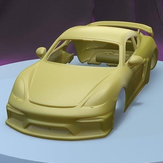 porsche 718 cayman gt4 2020 printable car body slot scalextric tamiya rc miniz control crawler ninco kyosho scx axial games toys game accessories 3d print model - Mito3D