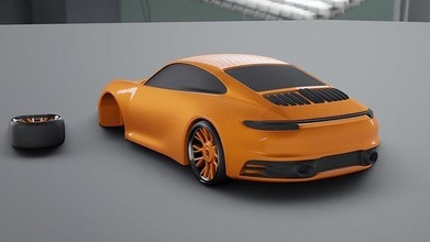 porsche 911 carrera 4s 992 macchina sport germania turbo passatempo fai settore automobilistico 3d print model - Mito3D