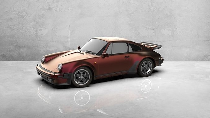 Porsche 911 turbo araba spor Almanya yarış araç coupe lüks hızlı iç süper fbx otomotiv oyunlar oyuncaklar 3D print model - Mito3D