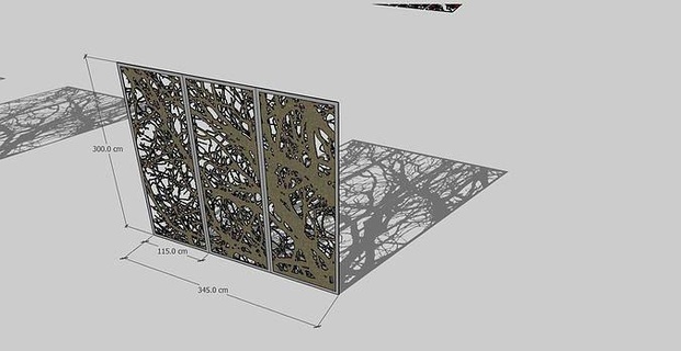 taşınabilir bölüm ağaç 300 cm cnc lazer kesmek cncutter cnclaser mdf Odun ahşap parametrik bölme woodportablepartition bölümü tasarım tasarlanmış fikri ev mutfak yemek 3d print model - Mito3D