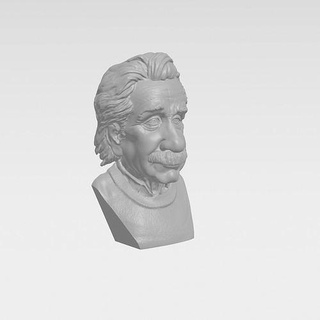 portalibros caricatura Albert Einstein Arte esculturas científico estatua personaje escultura busto Ciencias decoracion 3d print model - Mito3D