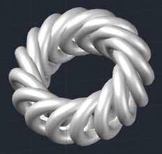 portatovagliolo art bracciale tovagliolo cucina anelli pla maison cuisine à manger mathématiques mathématique 3d print model - Mito3D