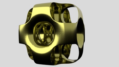 portiert cube Spiele-Spielzeug gold desktop Silber bedruckbar ist Bild Reflexion Juwel gem Glanz vr ar abstarct Form Würfel geometrische design Refraktion Löcher drucken Spiele - Spielzeug Spiele, 3d print model - Mito3D