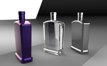 porton bottle glass alcohol vodka spirit fashion glasses 3d print model - Mito3D