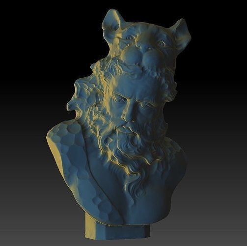 ritratto carattere arte uomo scultura statua testa viso umano kumaratana kumars Shahnameh ferdosi mitologico antico figura 3dprint sculture 3D print model - Mito3D