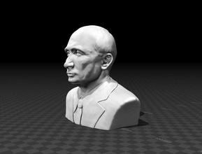 porträt büste of vladimir putin medelis vladimirovich präsident russisch föderation moskau russland skulptur gesicht modell 3d kunst skulpturen 3d print model - Mito3D