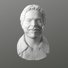 post malone retrato a arte pessoas escultura rosto estátua postmalone cantor rockstar o rapper esculturas 3d print model - Mito3D