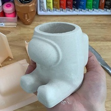 us panela mofo 3d impressão 3dprint concreto pla vaso plantador cimento faça feito mão decoração elenco suculento reutilizável passatempo 3d print model - Mito3D