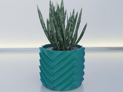 pot planter 12 plant vase flower houseware leaf bowl succulent botanical holder house deco decoration aloe cactus nature tableware decor 3d print model - Mito3D