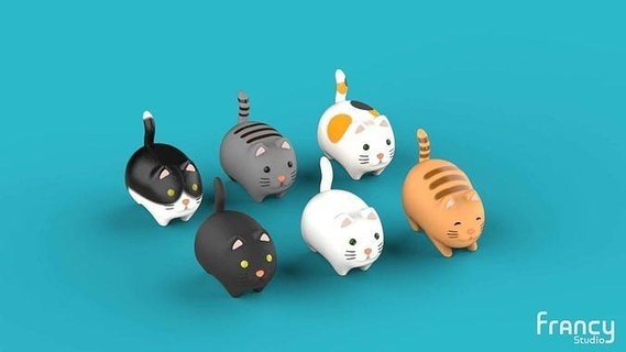 batata gato brinquedo fofa personagem animal impressão desenho animado animais jogos brinquedos 3d print model - Mito3D