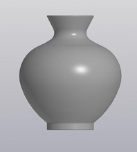 potbellied vase gardener indoor flower bowl bouquet houseware house decor 3d print model - Mito3D