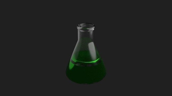 potion conical flask glass chemistry art reflection science design liquid container bottle beaker glassware 3d print model - Mito3D