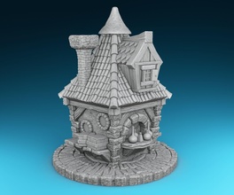 potions shop architecture ancient stylized building sculpture figurine 3dprint stll house home miniatures monument history decoration games toys board statue 3d print model - Mito3D