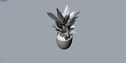 mis pot plantes animal personnages Jeu imprimable sculpture décoratif lutin mage engrener électronique feuille croissance nature flore fleur rétro statue science ingénierie 3d print model - Mito3D