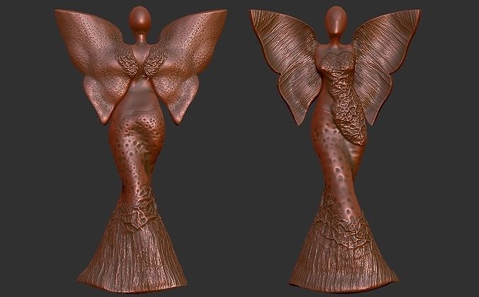 pottery ceramic statue angel sculpture decoration decorative decor interior sculptures art print woodcarving design carving cnc wood 3D print model - Mito3D