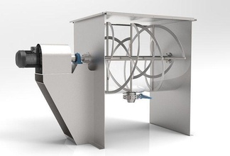 polvere orizzontale mixer inossidabile acciaio 304 motore elica cibo fabbrica metallo industriale produzione scienza ingegneria 3d print model - Mito3D
