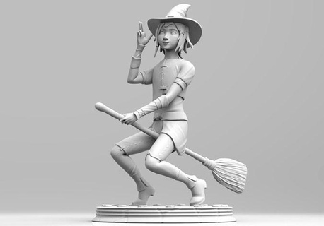 pó bruxa misterioso azar vagar silco vi Caitlyn eco Liga lendários motins ri liga jogos arte esculturas 3d print model - Mito3D