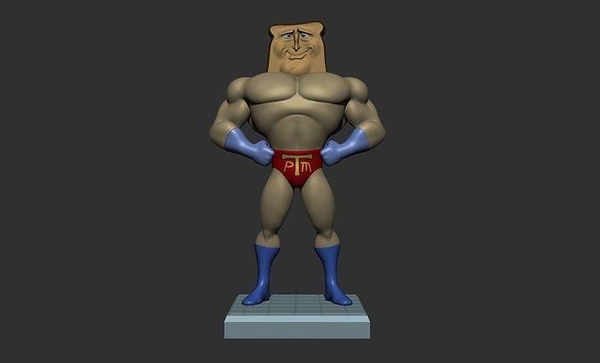 poudre pain grillé homme fanart renandstimpy spumco toastman 90s dessin animé therenandstimpyshow ren stimpy classique personnage collectionner figure statue 3dprintable sculpture art sculptures 3D print model - Mito3D