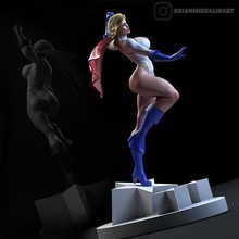 puissance fille powergirl figure femme art corps conceptuel sculptures 3d print model - Mito3D