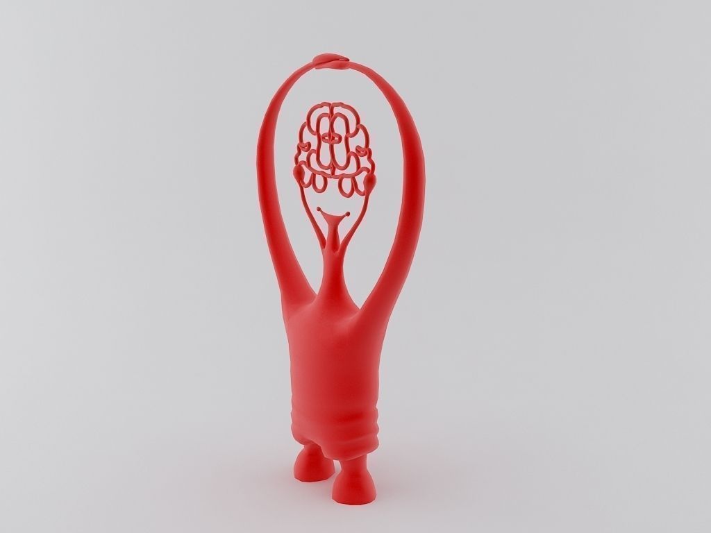 la puissance de l'esprit créatif art creative conception 3d ampoule du cerveau artchallenge gadgetchallenge makerschallenge sculptures 3D print model - Mito3D