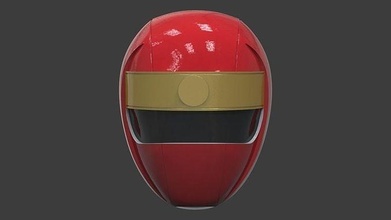 leistung ranger außerirdischer rot helm cosplay halloween anime comic übermensch super sentai fahrer spielzeuge spiel spiele karikatur 3d print model - Mito3D