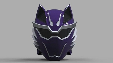 power ranger jungle fury violet helmet cosplay morphin mighty halloween anime comic superman super sentai toys game games 3d print model - Mito3D