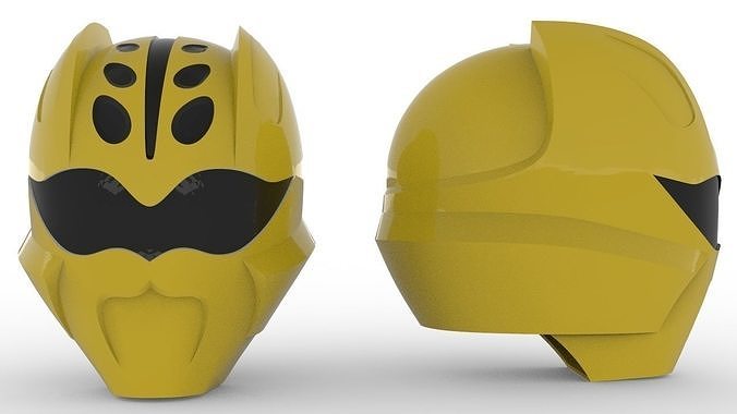 power ranger jungle fury yellow helmet cosplay morphin mighty halloween anime comic superman super sentai toys game games 3D print model - Mito3D